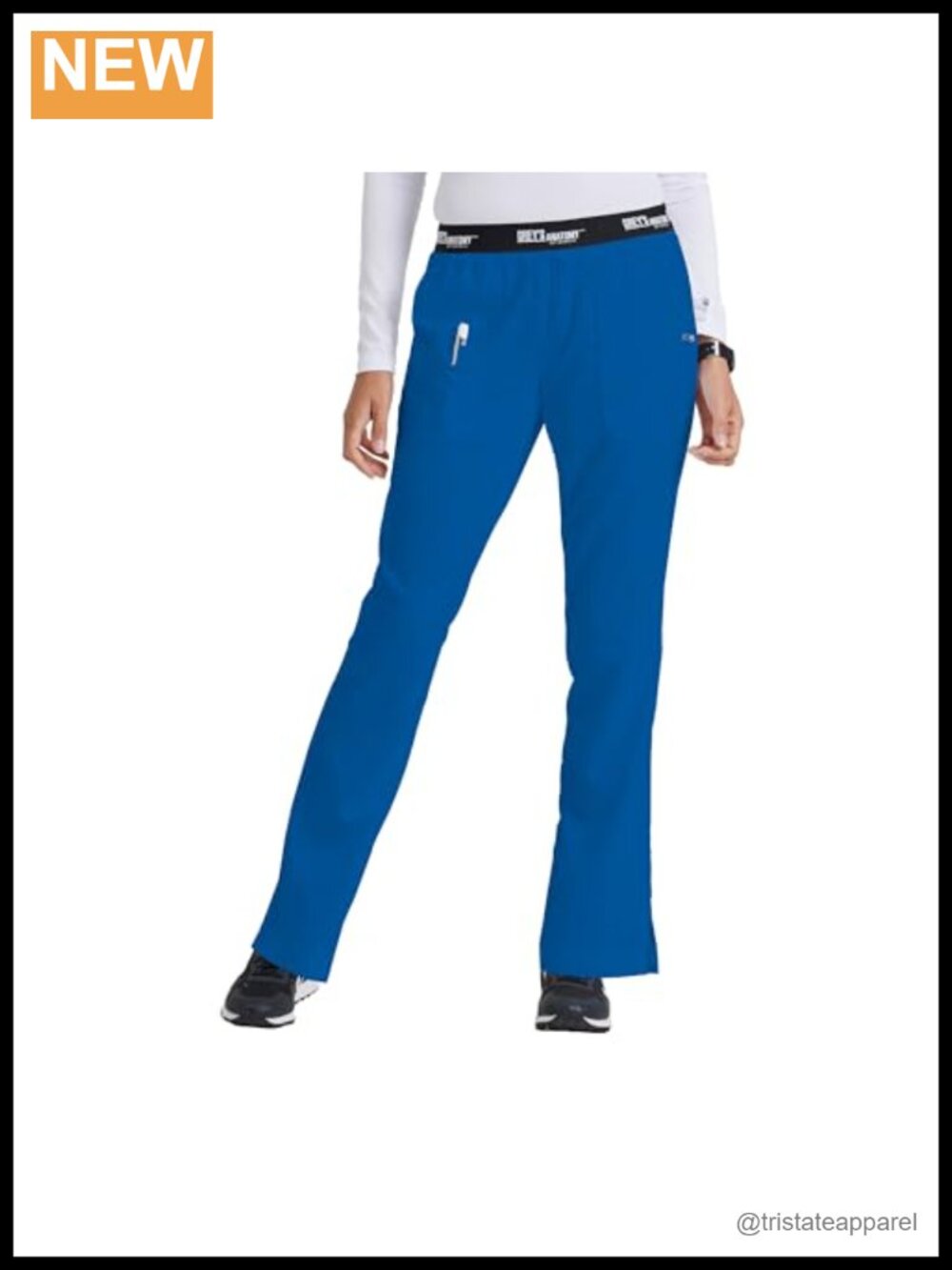 Womens Flared Leg Scrub Pants Low Rise 3 Pocket Medical Uniform